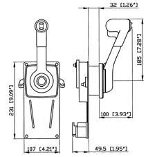 Single Lever & Trim Motor Boat Side Mount Control